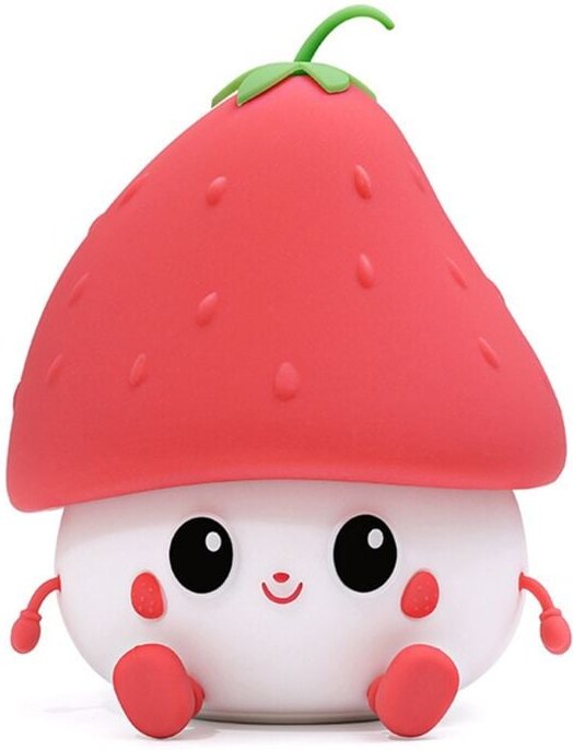 Süßes Erdbeer-Nachtlicht, Süßes Nachtlicht, Wiederaufladbares Nachtlicht für Schlafzimmer, Lampenzimmer-Dekor, Wie abgeb...