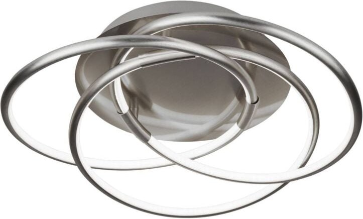 Searchlight Magic - Integrierte LED 3 Light Flush Satin Silber, Weiß, Silber