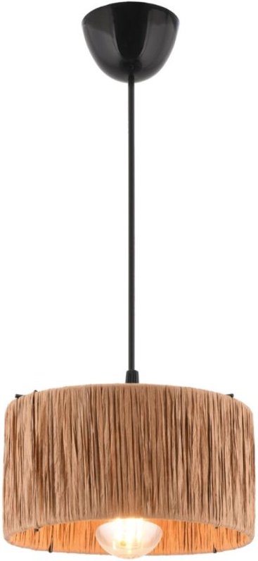 Concept-usine - Hängelampe aus Raphia und Metall clarisse
