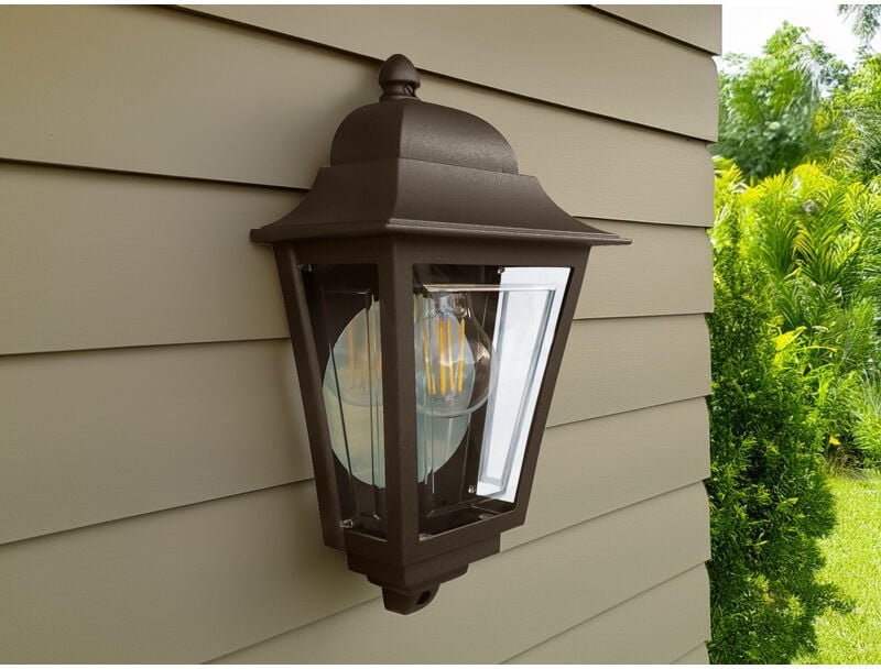 Elstead - Außenwandleuchte deco-lane Höhe 32,5cm Halbschale mit reflektierender Rückwand