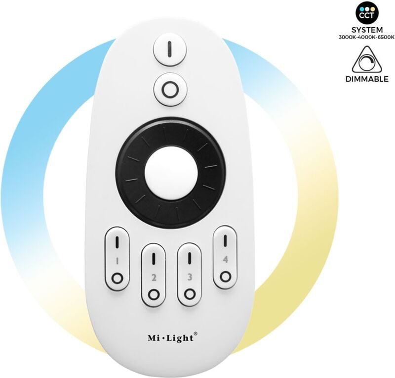 Fernbedienung led Einfarbig/CCT - 4 Zonen - Drehdimmer - FUT006