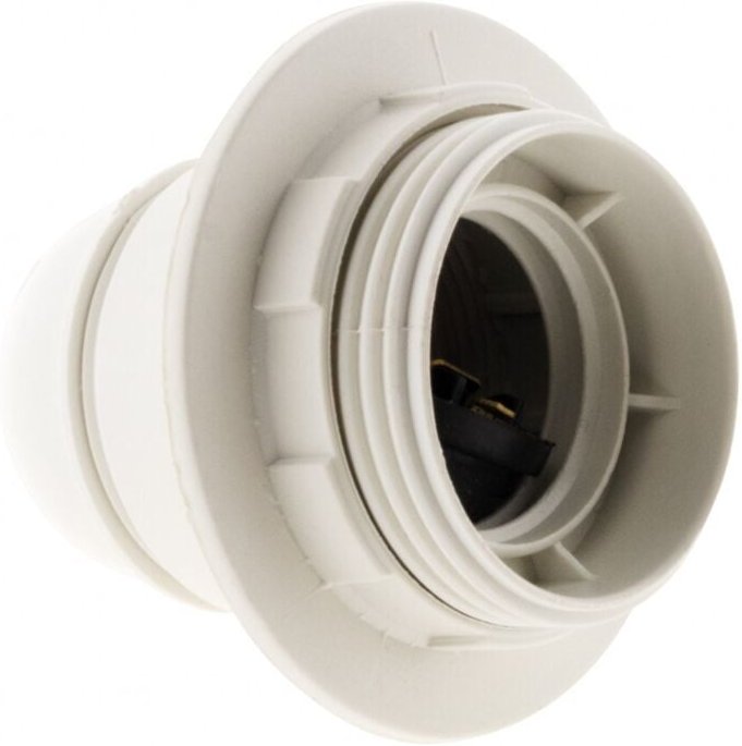 E27-Fassung mit weißem Polyestergewinde Centrale Brico