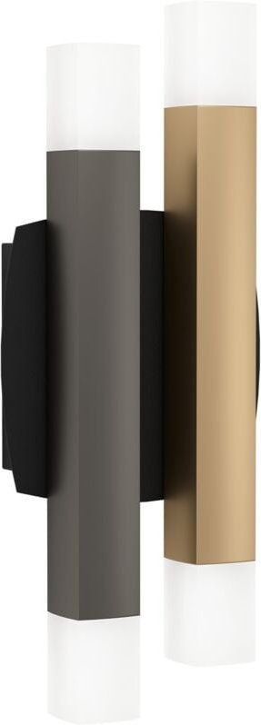 Led Wandleuchte innen Estanterios, elegante Wandlampe, Wandbeleuchtung aus Metall in Gold und Dunkelbraun, Wand Lampe fü...