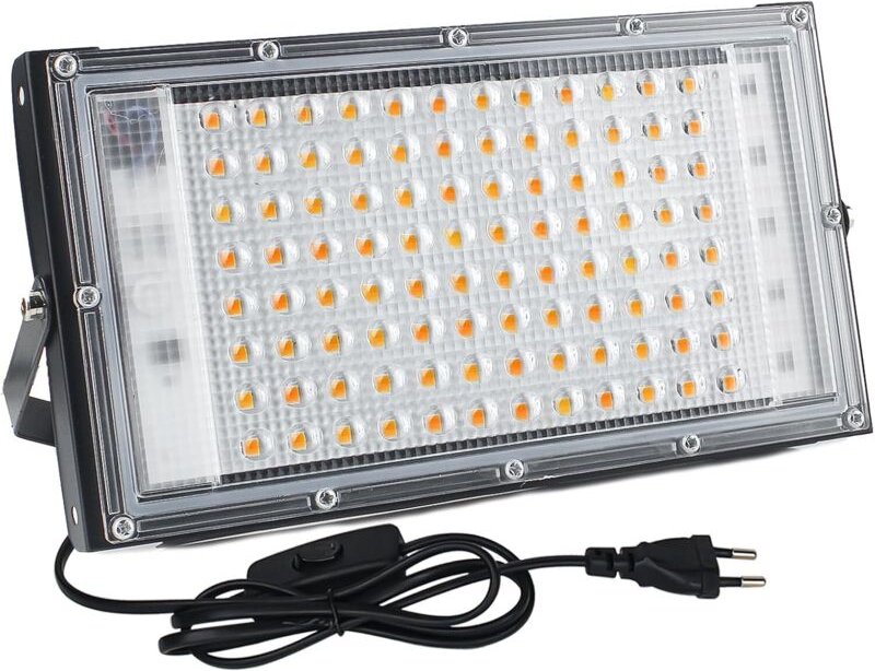 Thumbnail - 100 w LED-Flutlicht für den Außenbereich, LED-Außenstrahler, 10.000 lm, superhell, 3.000 k warmweiß, IP65 wasserdichte S...