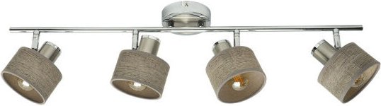 Fabrilamp - Nando 4xe14 chrom-nickel/mad.grau verstellbarer Strahler 4xe14 chrom-nickel/mad.grau 16x73x10 cm