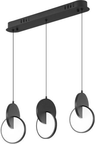 Carlota Pendelleuchte 3l schwarz 51w 6500k 7140lm regx54x18cm