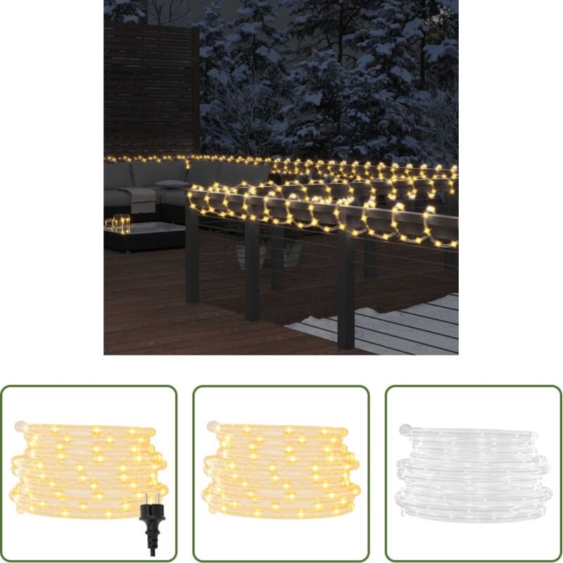 vidaXL Weihnachtsdekoration - Lichtschlauch 240 LEDs Warmweiß 10 m PVC
