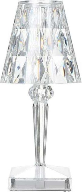 Diamant-Kristall-Tischlampe, wiederaufladbare Nachttischlampe aus Kristallglas für das Schlafzimmer, einstellbare Temper...