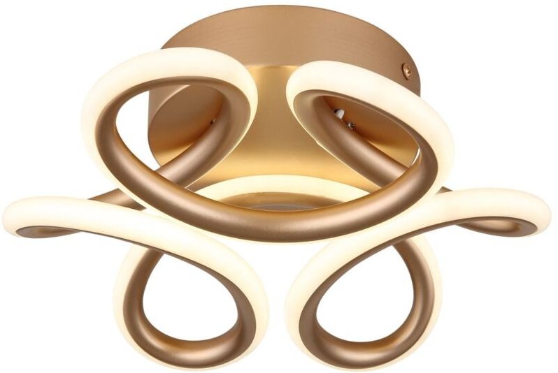 Globo Lighting - Deckenlampe Deckenleuchte Wohnzimmerleuchte Designlampe champagner led d 26 cm