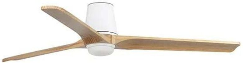 Faro Heypine Großer Deckenventilator mit 3 Flügeln, Mattweiß, Kiefernholz, mit Licht 2700 – 4000 – 6000 k