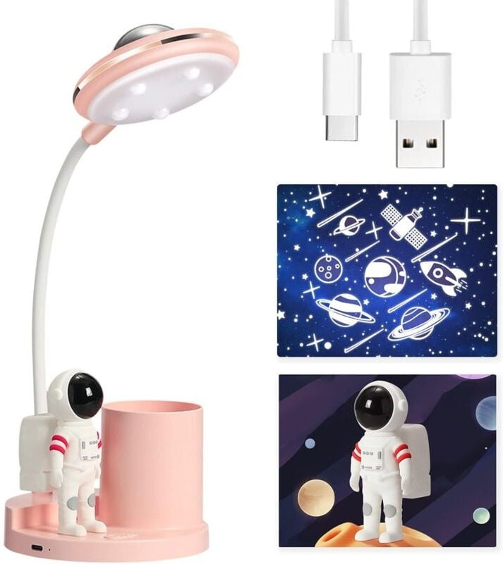 Schreibtischlampe, Schreibtischlampe für Kinder, dimmbare kabellose Tischlampe, wiederaufladbare Schreibtischlampe mit P...