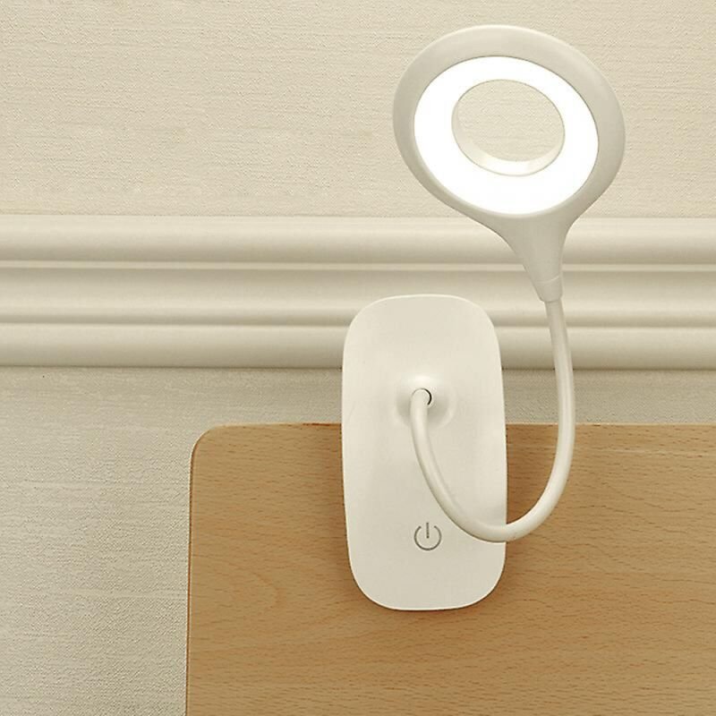BEBUSINGOTO LED-Schreibtischlampe, per USB wiederaufladbare Leselampe zum Anklemmen, 3 Beleuchtungsmodi und 3 Helligkeit...