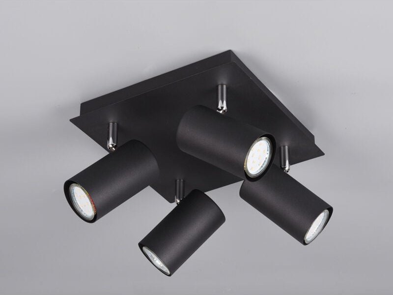 Trio Lighting - Trio Deckenleuchte marley schwarz matt Wand- & Deckenleuchten