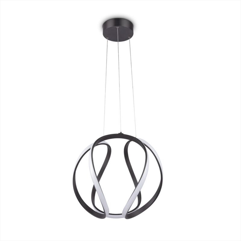 Thumbnail - Led Pendellampe Deko Wohnzimmer Lampe Esstisch Pendelleuchte Büro Zeitlos Modern Typ 2, Schwarz - Weiß - Paco Home