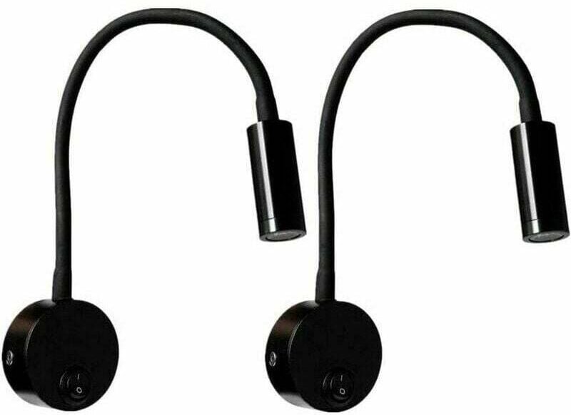 Aiperq - schwarze Nachttischlampen aus Aluminium, Schreibtischlampe mit warmweißem Licht zum Schutz der Augen, 3-W-LED-W...