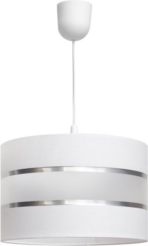 Helen Zylindrische Pendel-Deckenleuchte Weiß, Silber 35cm - Helam