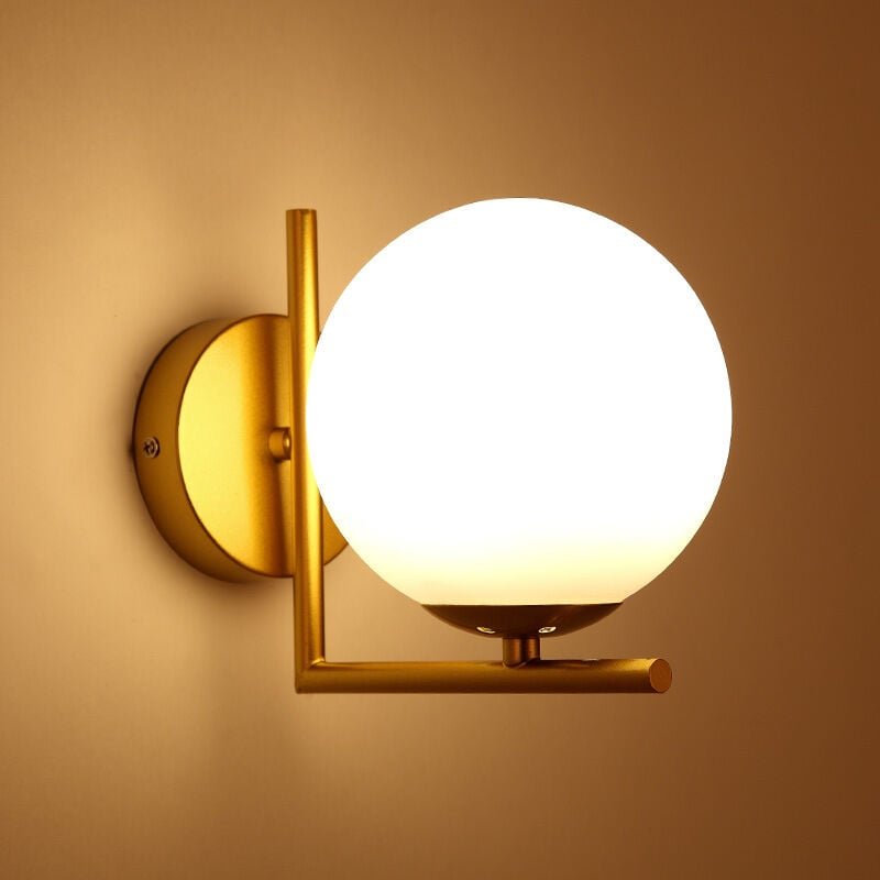 Tonchean - Arup Gold Glaskugel Wandleuchte mit Licht Mid Century Modern Industrielle Wandleuchte