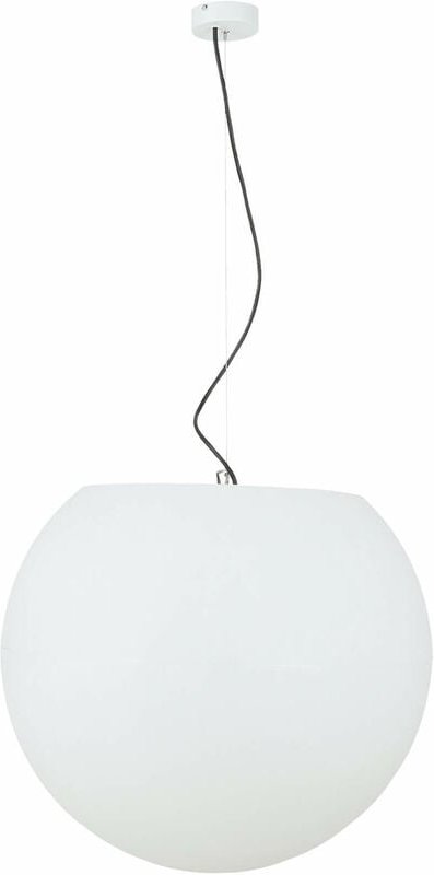 Große Hängelampe für Außen in Weiß Ø60cm