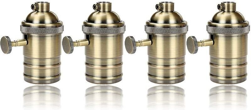 E27-Lampenfassung, Retro-Pendelleuchte, massiver Keramikadapter, 4-teilige Vintage-Messingfassung