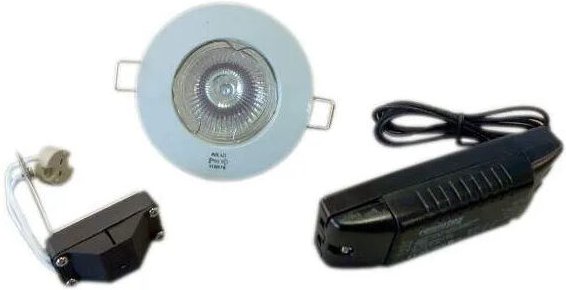 Resistex - Einbaustrahler Alufix + Trafo D.50 Weiß 50W elektronisch