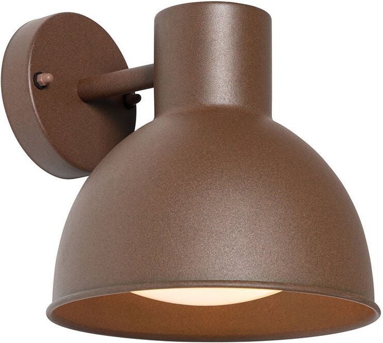 Industrielle Außenwandleuchte rostbraun rund IP44 - Natas