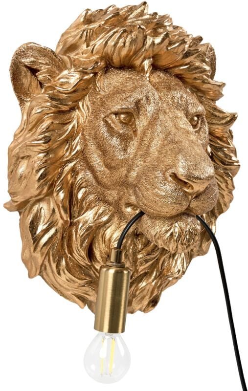Wandlampe Löwe SIMBA Gold