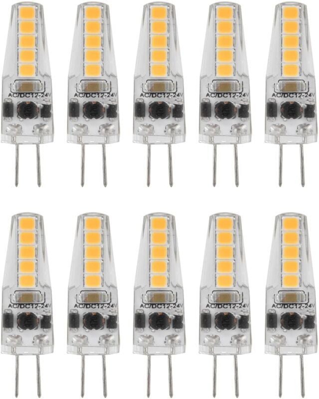 Thumbnail - Ej.life - Fafeicy 10 Stück G4 10 led Silikon Glühbirnen, 2W 3000K 200lm ac 12‑24V Bi Pin Sockel Dimmbare Glühbirnen, 360...