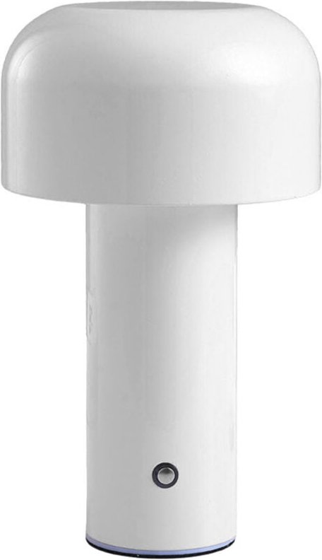 Headerbs Pilz-Tischleuchte, Pilz-Tischleuchte mit Acryl-Lampenschirm für das Schlafzimmer (Weiß).