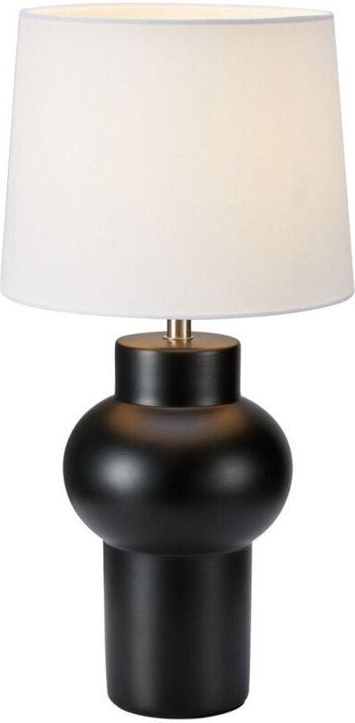 Markslojd SHAPE Tischlampe 1 Licht Schwarz mit weißem Schirm
