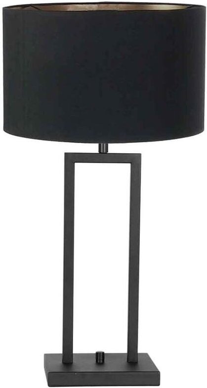 Steinhauer - tischlampe - Stang - schwarz - metall stoff - ø 30cm