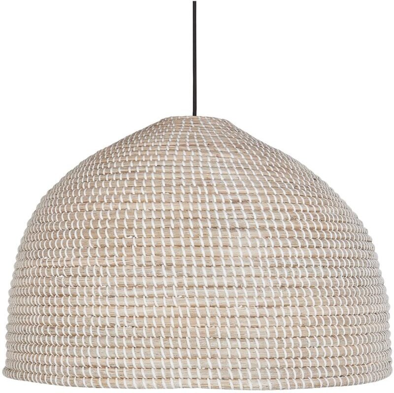 Hängelampe Naturfarben aus Seegras Boho Stil Modern Hängeleuchte für Esstisch Esszimmer Wohnzimmer Schlafzimmer