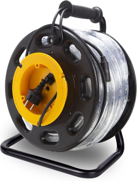 HQ-Power Flexibler LED-Lichtschlauch auf Trommel, Sicherheitsbeleuchtung für Profis, 6500 °k 2850 lm, zum Beleuchten von...