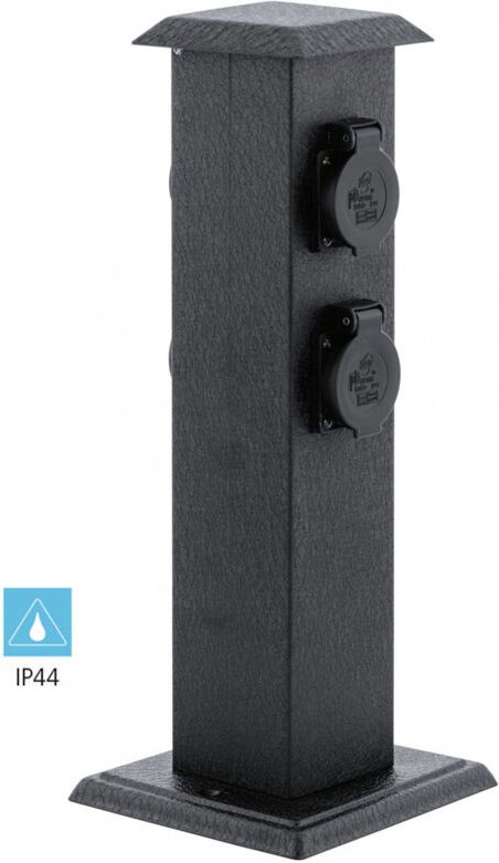 Eglo - SÄule für den außenpark 4 mit dieser farbigen schwarzen hÖhe 40 cm 93426