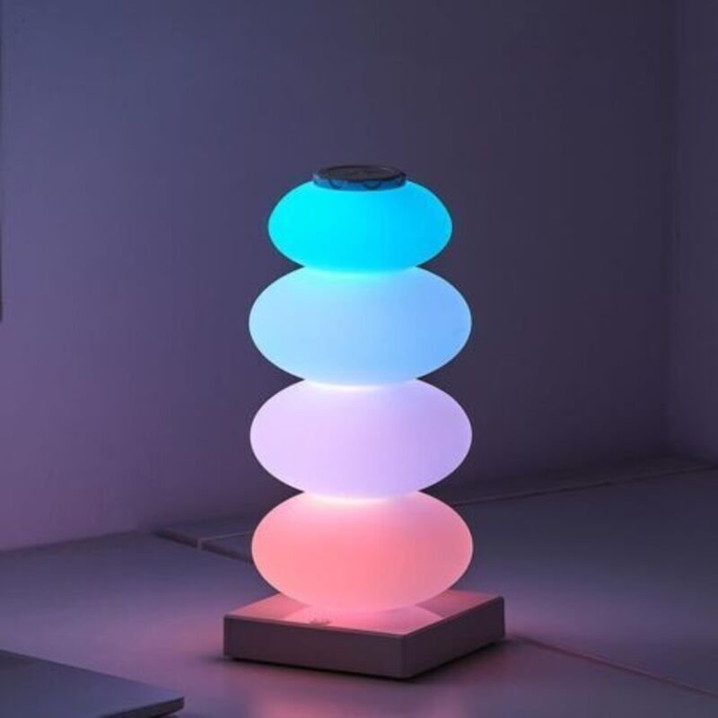 RGB-Stimmungsleuchte mit Touch-Dimmer, moderne LED-Tischleuchte 3000K + 16 wechselnde Farben, Stimmungsleuchte, Nachttis...