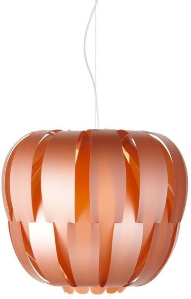 Aufhängung 3 kupferfarbene Leuchten aus verchromtem Metall Cm. 75 x 60 Std