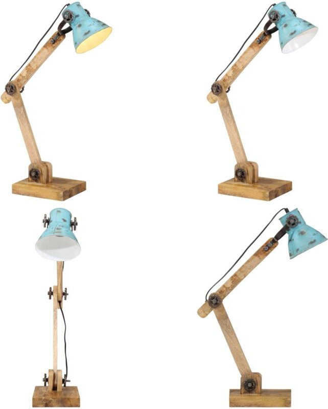 Schreibtischlampe 25 W Blau 23x18x96 cm E27 - Schreibtischlampe - Industrielampen - Vintagelampe - Bürolampe - Nachttisc...