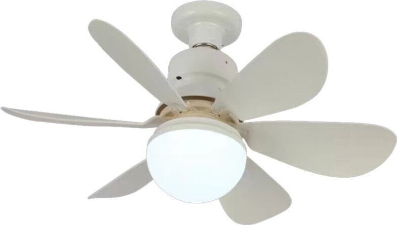 Deckenventilator mit Licht und Fernbedienung, dimmbarer LED-Deckenventilator, E27-Fassung, 6 Flügel