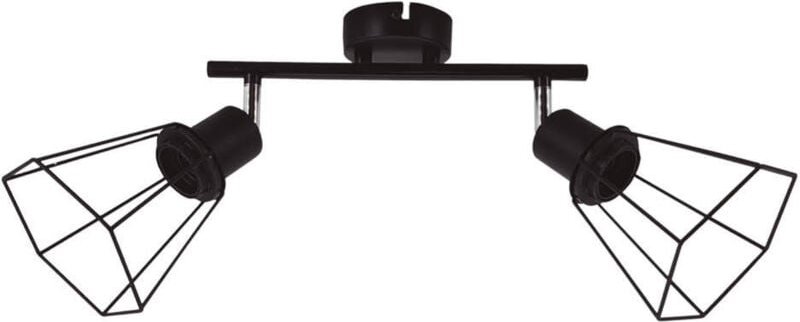 Doppelter linearer Deckenstrahler Bhani Serie E27 Schwarz