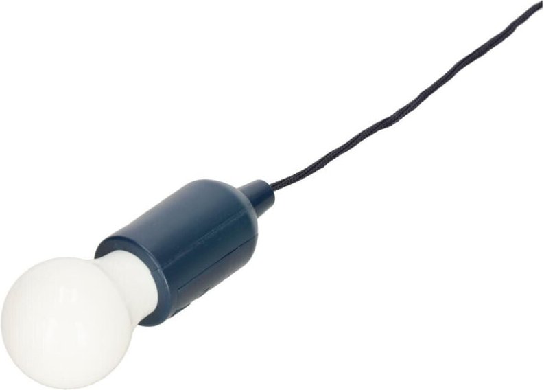 Hängelampe Marineblaue batteriebetriebene Glühbirne, milchiger Schirm