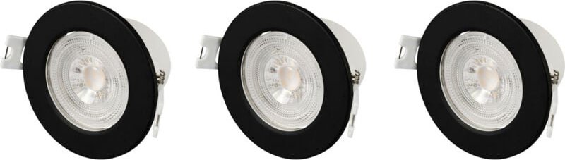 Thumbnail - Sygonix SY-6418010 LED-Einbauleuchte 3er Set LED LED 5.5 W Schwarz