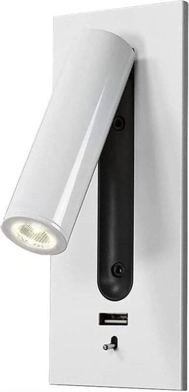 Wandbeleuchtung, verstellbare LED-Wandlampe, fokussierte Leselampe, moderne Wandlampe mit USB-Ladeanschluss für Wohnzimm...