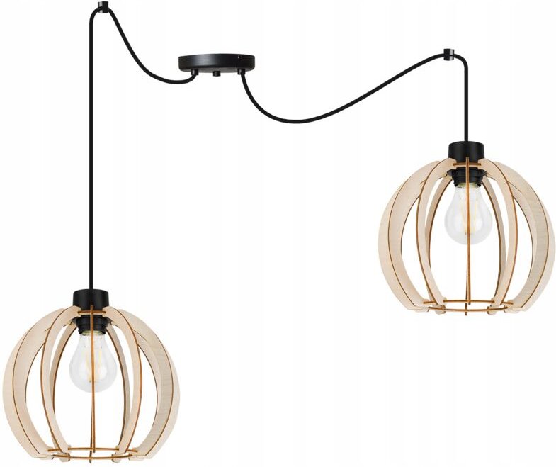 Moderne Led-Deckenhängelampe Aus Holz