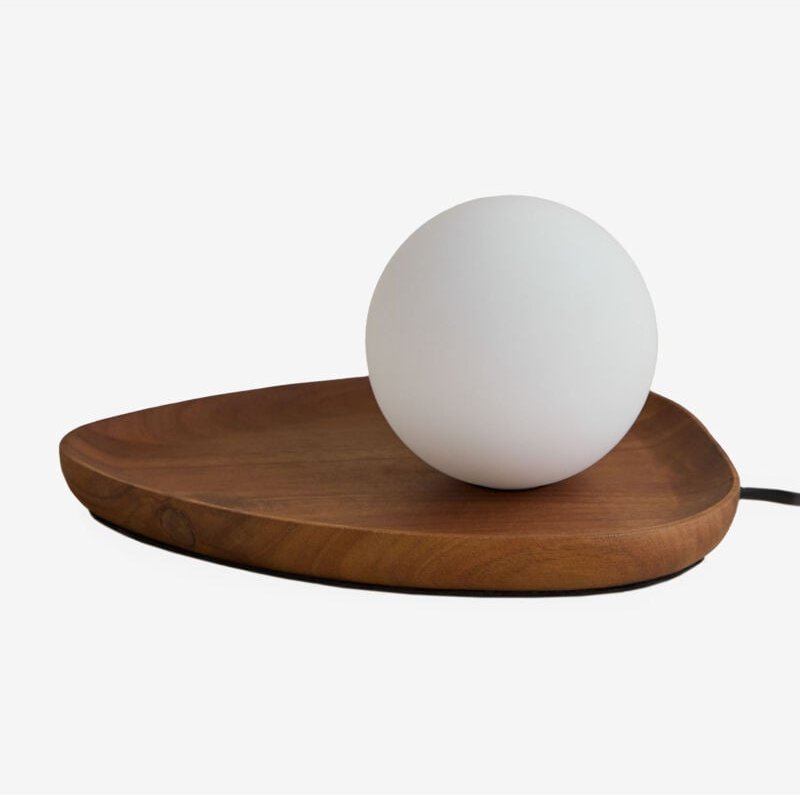 SKLUM Freidy-Tischlampe aus Akazienholz Braun Kastanie