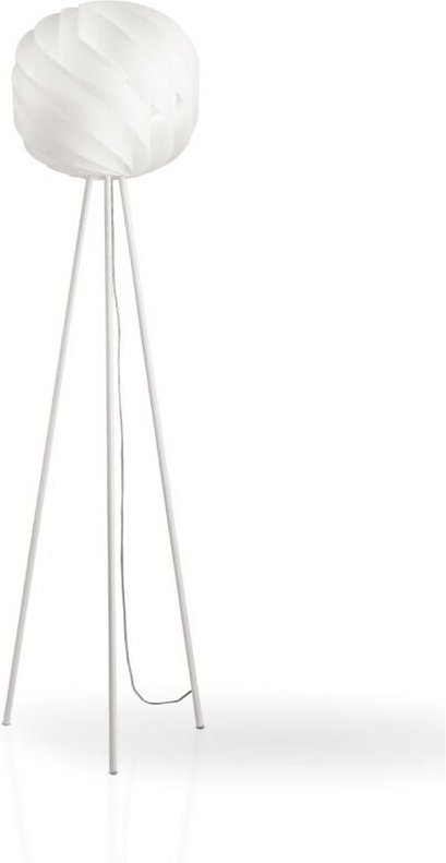 Dreibein-Stehlampe aus weißem Metall Cm. 40 x 163 h