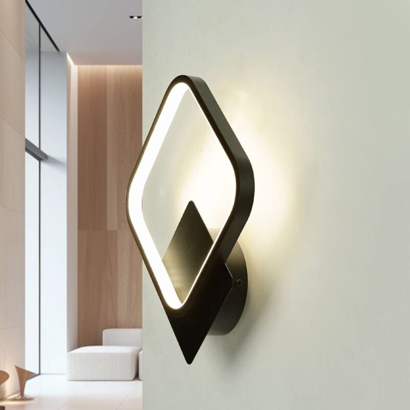 Licht-erlebnisse - led Wandlampe Aluminium 29 cm hoch Schwarz quadratisch 4100 k neutralweißes Licht 920 lm