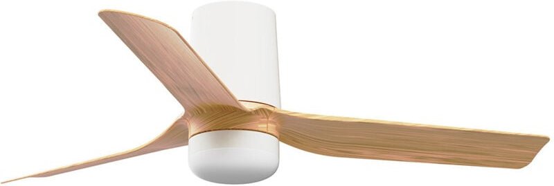 Faro Mini Punt Tub Kleiner Deckenventilator mit 3 Flügeln, Mattweiß, Ahorn, mit Licht 2700 – 4000 – 6000 k, Wiz Smart Sy...