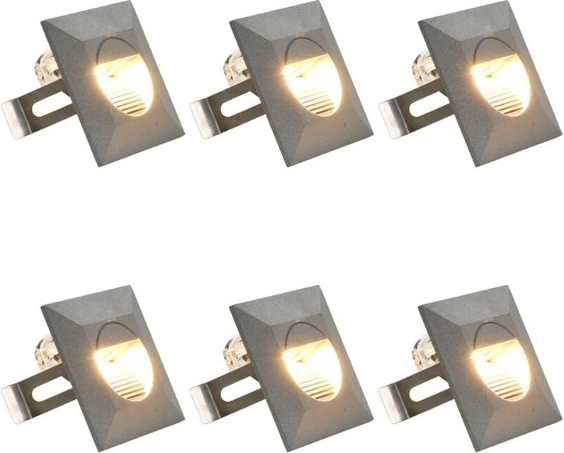Vidaxl - Außenwandleuchten 6 Stk. led 5 w Silbern Quadratisch