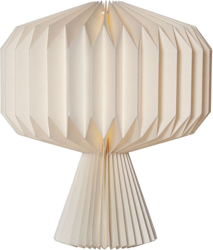 Papier-Tischleuchte ,Honeycomb' aus FSC-Papier, faltbar, für E14 Leuchtmittel, weiß, H 33cm