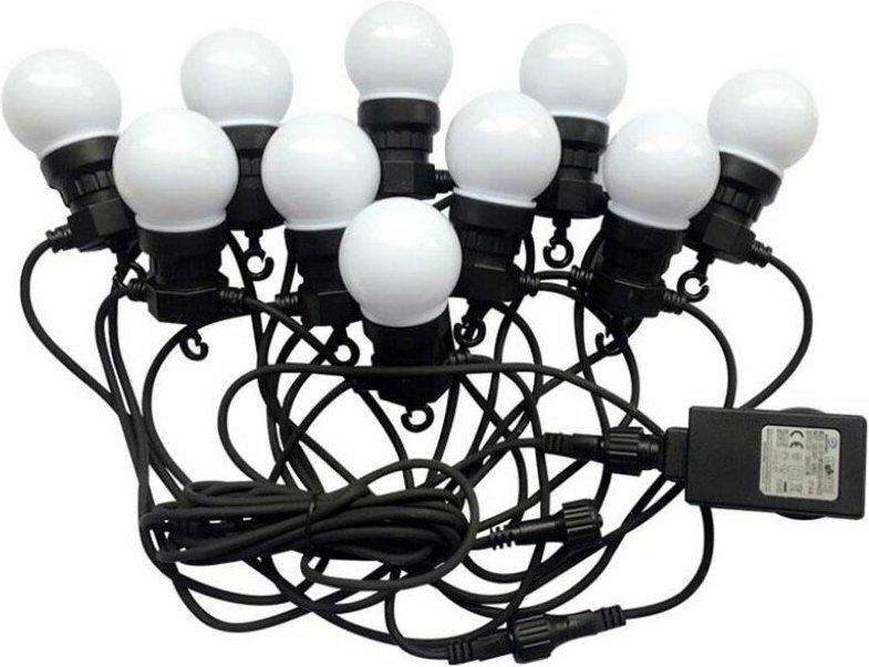 V-TAC 5 m Lichterkette mit 10 Mini-Globe-LED-Birnen 5 W RGB+Gelb IP44