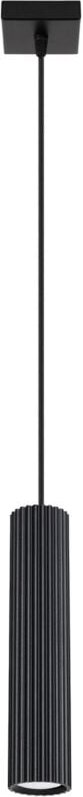 Thumbnail - Licht-erlebnisse - Hängeleuchte Aluminium b: 8 cm h: max. 118 cm Schwarz GU10 Modern Pendelleuchte
